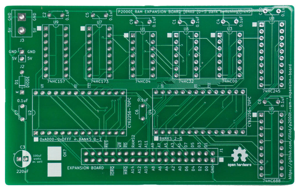 Photo of the unpopulated board.