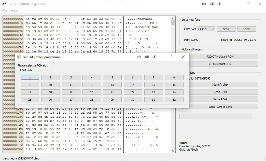 PICO Flasher screen upon opening the program.